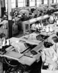 Joseph G. Smith Pajama Factory employees at sewing machines