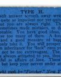 "Type H" Personality Card