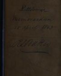 Memorandum Book 1843 Pittsburgh
