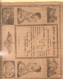 Fraktur, Certificate of Birth and Baptism of Elizabeth Ling, born 1788-02-18