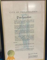 City of Philadelphia Proclamation