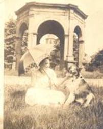 Elsie Knoedler and dog " Burns"