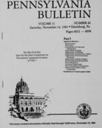 Pennsylvania bulletin Vol. 11 pages 4023-4098