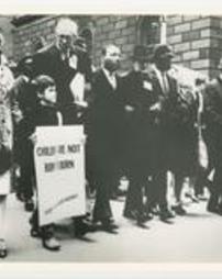 Monsignor Charles Owen Rice March on the Pentagon with Martin Luther King Junior Photograph 