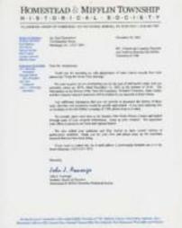 Letter from John J. Amonga to Paul Heckethorn, December 2003