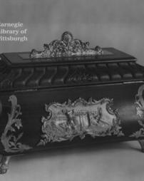 Wood casket ornamented with silver, Royal Burgh of St. Andrews, Scotland, reverse side