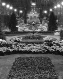 1934 Philadelphia Flower Show. Bobbink & Atkins Exhibit with Harriet Frishmuth Sculpture