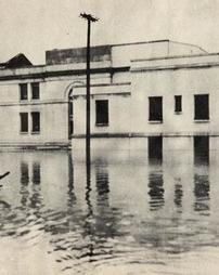 James V. Brown Library in 1946 flood, rear of building