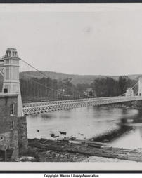 Rafts at Suspension Bridge (circa 1890)