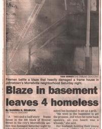 Blaze in basement leaves 4 homeless