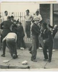 Ambridge Strike 1937 Police and Strikers Clash Photograph 
