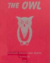 Owl, Standard Evening High School, Reading, PA (1957)