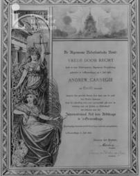 Certificate of honorary membership in the General Holland Society, 6th July, 1903