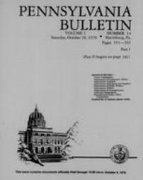 Pennsylvania bulletin Vol. 01 pages 0351-0392
