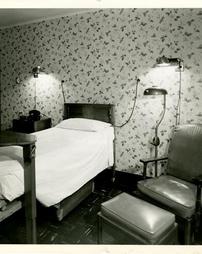 View of a hospital room.