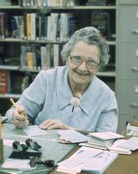 Marguerite Cockley at Desk