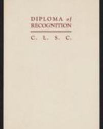 Diploma of Recognition C.L.S.C.