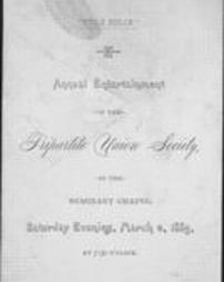 Annual entertainment of the Tripartite Union Society