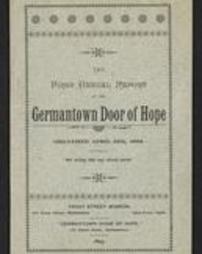 Annual Reports of the Germantown Door of Hope and the Florence Crittenton Home