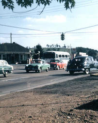 Traffic at Donaldson’s Crossroads, 1956.