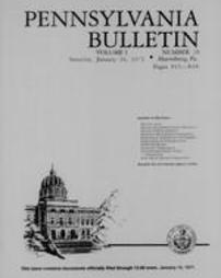 Pennsylvania bulletin Vol. 01 pages 0815-0846