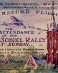 Sunday School Rally Day postcard