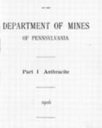 Report of the Department of Mines of Pennsylvania Pt. I Anthracite … (1906)