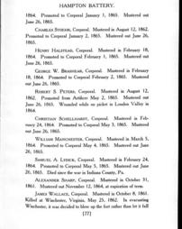 4720498_R-IBF_A_091; History of Hampton battery F, Independent Pennsylvania Light Artillery : organized at Pittsburgh, Pa., October 8, 1861, mustered out in Pittsburgh, June 26, 1865 / compiled by William Clark