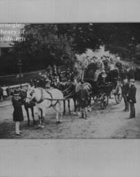 Photograph of coaching trip, Brighton to Inverness, 17th June-3rd August, 1881