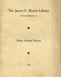 1916 - Ninth Annual Report of the James V. Brown Library