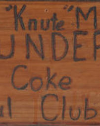 Wooden sign from Franklin Coke Social Club
