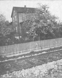 Railroad tracks in front of home