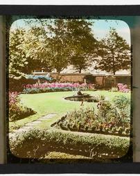 United States. [Unidentified Formal Garden with Fountain]