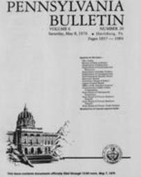 Pennsylvania bulletin Vol. 06 pages 1037-1084