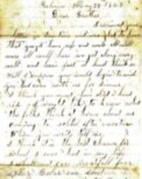Letter from Elizabeth Graham to her brother, James Graham, Belview, May 28, 1868