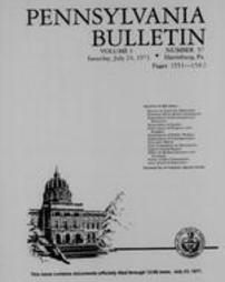 Pennsylvania bulletin Vol. 01 pages 1551-1582
