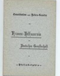 Constitution und Neben-Gesetze (Constitution and Bylaws)