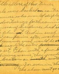 Portus Acheson's hand-written notes, titled "Nostalgic," page 3