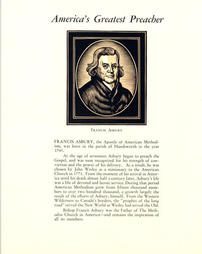 Print of a Wood Engraving of Francis Asbury