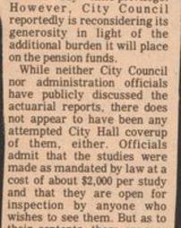2 pension reports could come back to haunt city (cont.)