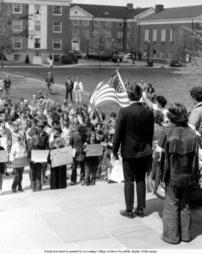 Student Gathering On the Quad to Protest Troops Sent to Cambodia
