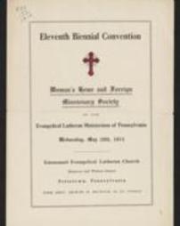 Eleventh Biennial Convention of the Woman's Missionary Society of the Evangelical Lutheran Ministerium of Pennsylvania
