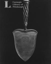 Silver trowel with oak handle, used by Mr. Carnegie in laying the foundation stone of the College of Hygiene and School Clinics, Dunfermline, 24th September, 1912