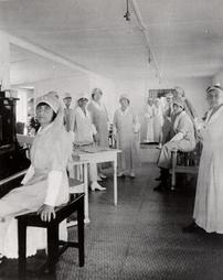 Red Cross workers at canteen