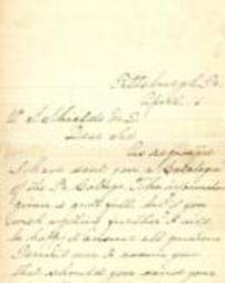 Letter from H. E. [Helen E.] Pelletreau to W. S. Shields, Pittsburgh, PA, April 16 (no year)