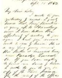 1862-04-18 Letter from P. Benner Wilson to his sister, Mary E. D. Wilson