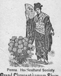 1889 Chrysanthemum Show. Advertisment Card