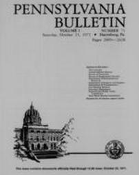 Pennsylvania bulletin Vol. 01 pages 2009-2028