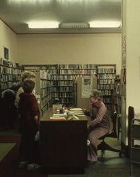 Pre-1984 Meyersdale Library Interior Shelving and Desk