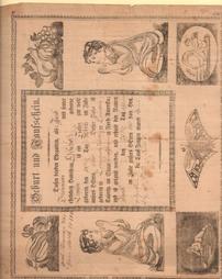 Fraktur, Certificate of Birth and Baptism of Jacob Stineman, born 1810-03-18